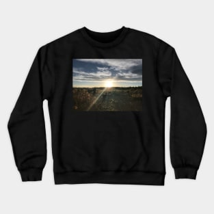 Sunset across Fields of Northern Nevada Crewneck Sweatshirt